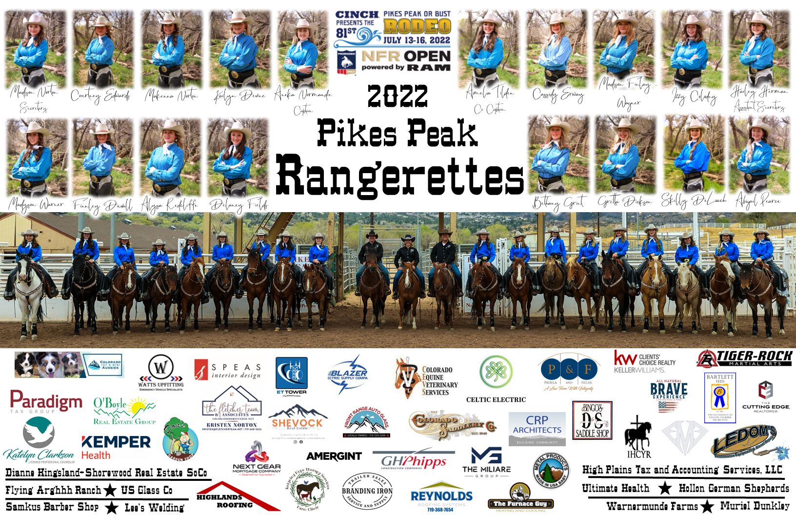 2022 Rangerettes Team Poster